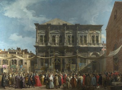 Der Doge besucht die Kirche und Scuola di San Rocco, um 1735 von Giovanni Antonio Canal